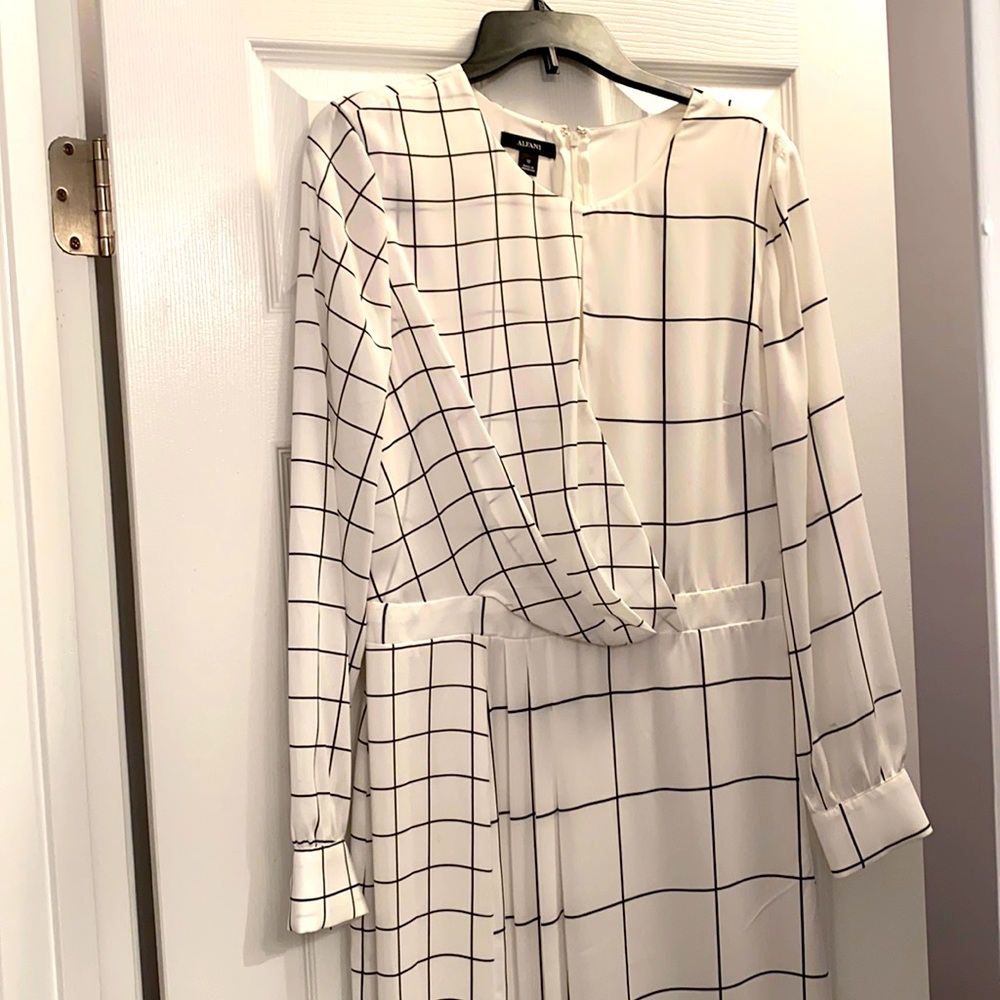 Brand new. Alfani black and white dress.
